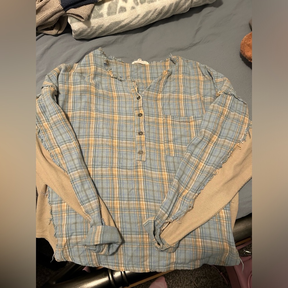 Flannel like top